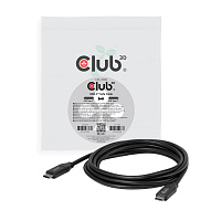 Club3D Kabel USB-C, 240W, 2m, černá, Data Blocker pro bezpečné nabíjení