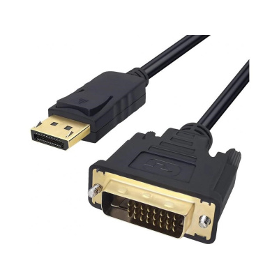 WG Video kabel propojovací DisplayPort (male) to DVI-I Dual Link (male) / 1,8m / black