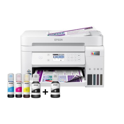 EPSON tiskárna ink EcoTank L6276, 3v1, A4, 1200x4800dpi, 33ppm, USB, Wi-Fi, LAN, bílá,Záruka 5 let  po registraci zdarma