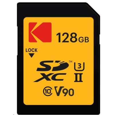 Kodak paměťová SD karta 128GB UHS-II U3 V90 Ultra Pro