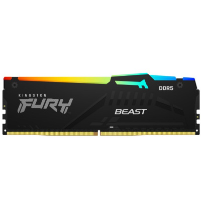 KINGSTON DIMM DDR5 64GB (Kit of 4) 6000MT/s CL40 FURY Beast RGB XMP