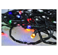 Solight LED venkovní vánoční řetěz, 200 LED, 20m, přívod 5m, 8 funkcí, časovač, IP44, vícebarevný