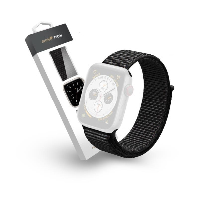 RhinoTech řemínek Magic Tape pro Apple Watch 42/44/45/49mm černá