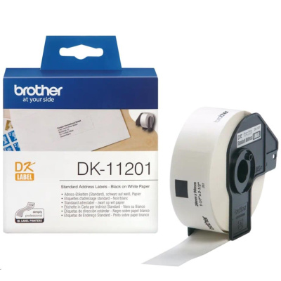 BROTHER DK-11201 Adresní štítky standart (400 ks) 29 mm x 90 mm