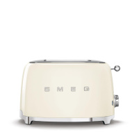 Smeg TSF01CREU toustovač / topinkovač, 2 toasty, 6 úrovní opékání, zásuvka na drobky, styl. 50. let, krémový