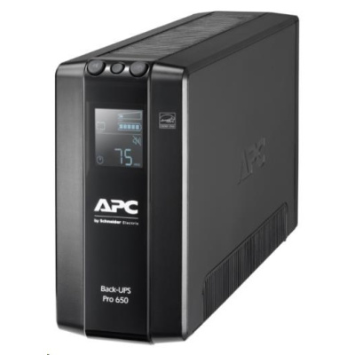APC -rozbalen eD world- Back UPS Pro BR 650VA, 6 Outlets, AVR, LCD Interface (390W) - Poškozený obal (Komplet)
