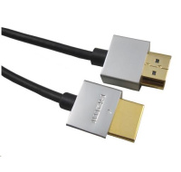 PREMIUMCORD Kabel Slim HDMI kabel, 1m, High Speed + Ethernet (v1.4), zlacené konektory
