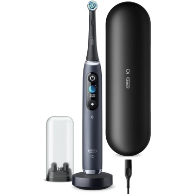 Oral-B iO Series 9 Black Onyx elektrický zubní kartáček, magnetický, senzor tlaku, 7 režimů, OLED displej, AI, černý