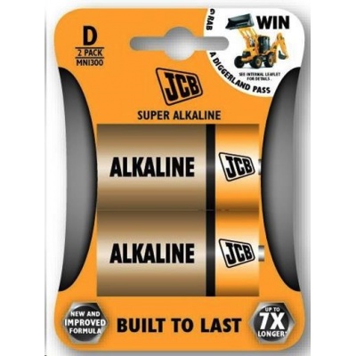 JCB SUPER alkalická baterie LR20, blistr 2 ks