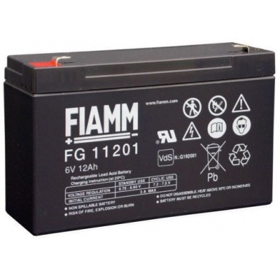 Baterie - Fiamm FG11201 (6V/12,0Ah - Faston 187), životnost 5let