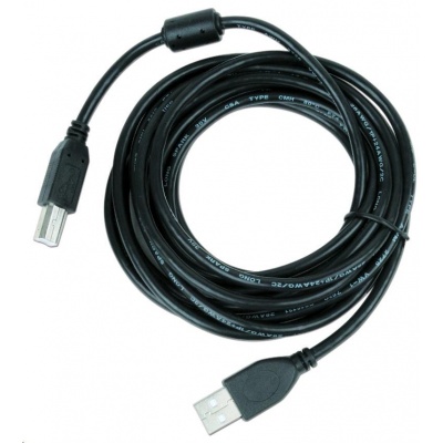 GEMBIRD Kabel USB 2.0 A-B propojovací 3m Premium (černý, ferit, zlacené kontakty)