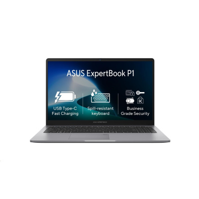 ASUS NTB ExpertBook P1 (P1503CVA-S71151X), i3-1315U, 15.6" FHD, 8GB, 256GB SSD, UHD, W11 Pro, Misty Grey