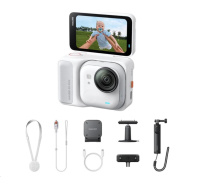 Insta360 GO Ultra Creator Bundle miniaturní akční kamera, 4K Ultra HD, 60fps, magnetický systém uchycení, bílá