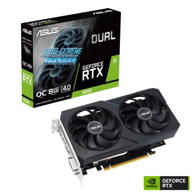 ASUS VGA NVIDIA GeForce RTX 3050 DUAL V2 OC 8G, 8G GDDR6, 1xDP, 1xHDMI, 1xDVI