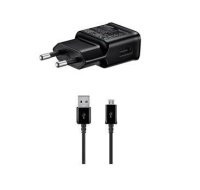 Samsung 15W Cestovní nabíječka + microUSB Datový Kabel Black (OOB Bulk)