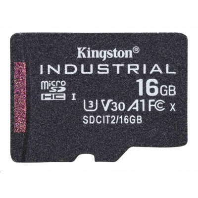 Kingston MicroSDHC karta 16GB Industrial C10 A1 pSLC Card Single Pack