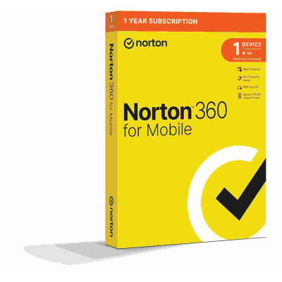 NORTON 360 MOBILE 1 uživatel pro 1 zařízení na 1 rok ESD