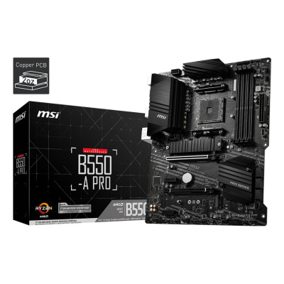 MSI MB Sc AM4 B550-A PRO, AMD B550, 4xDDR4, VGA, ATX