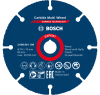 Bosch víceúčelový řezný kotouč EXPERT Carbide Multi Wheel 76 mm, 10 mm