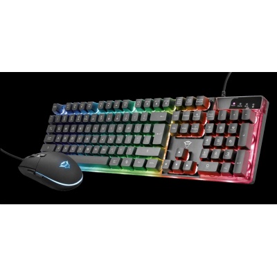 BAZAR - TRUST set klávesnice + myš GXT 838 Azor Gaming Combo CZ/SK - poškozený obal