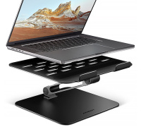 AXAGON STND-LQB, hliníkový HQ stojan pro notebooky 10"-17.3", nastavitelná výška a úhel, černý