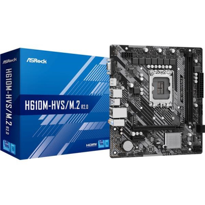 ASRock MB Sc LGA1700 H610M-HVS/M.2 R2.0, Intel H610, 2xDDR4, 1xHDMI, 1xVGA, mATX