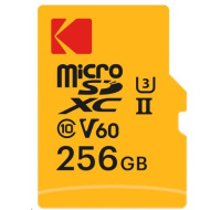 Kodak paměťová micro SD karta 256GB UHS-II U3 V60 Pro +adapt
