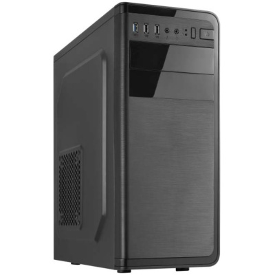 BAZAR - CRONO skříň MT-760i Midi Tower, bez zdroje, černá - Poškozený obal (Komplet)
