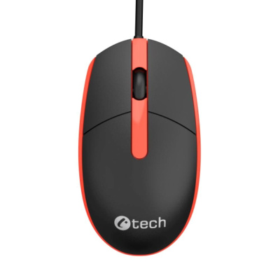 C-TECH Myš WM-10, černo/červená, USB