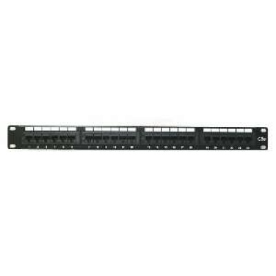 19" Patch panel XtendLan 24port, UTP, Cat5E, duální svorkovnice, černý