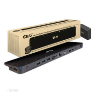 Club3D Dokovací stanice USB-C 14v1, 1xDP, 1xHDMI, 1xVGA, 2xUSB-C, 5xUSB, 1xRJ45, 1x3.5mm, šedá