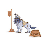 RoboTime 3D Dřevěné puzzle Vlk bojovník - Warrior Wolf