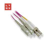 LYNX duplexní patch kabel MM, OM4, LC/SC, 50/125µm, 0,5m