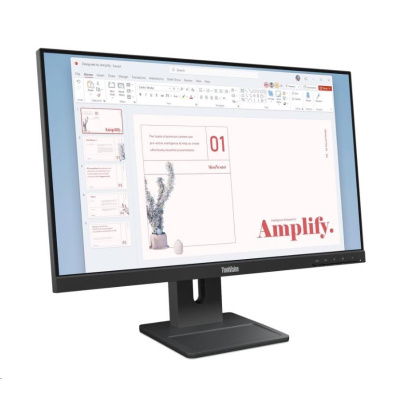LENOVO LCD ThinkVision E27-40 - 27",IPS,16:9,1920x1080,178/178,4/6ms,300cd/m2,1500:1,HDMI,DP,VGA,VESA,PIVOT,3Y