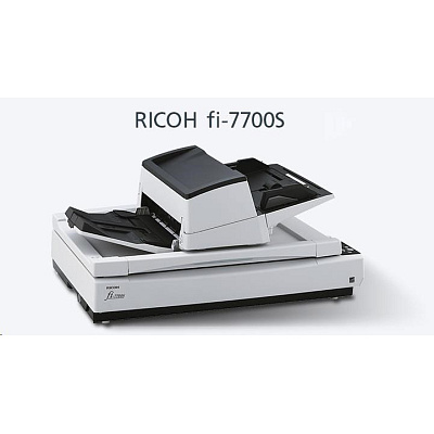 RICOH skener Fi-7700S SIMPLEX A3, color, SIMPLEX, 75ppm v barvě 300dpi, USB 3.1 , ADF 300 + ploché lože A3 (flatbed), Z: