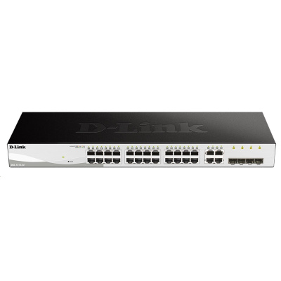 D-Link DGS-1210-24 28-port Gigabit Smart Switch, 24x GbE, 4x RJ45/SFP, fanless