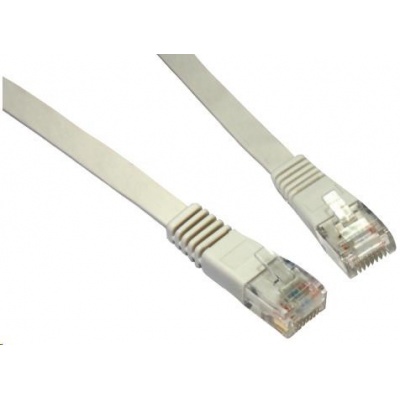 Solarix Patch kabel plochý CAT5E UTP LSOH 2m šedý non-snag-proof C5E-111GY-2MB