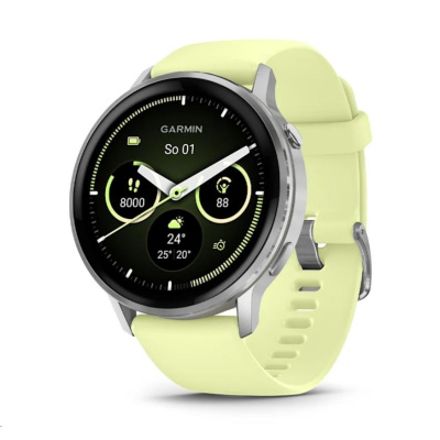 Garmin Venu® 4 - 45 mm Silver / Citron silikonový řemínek