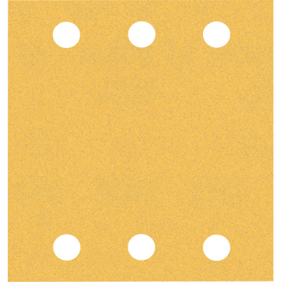 Bosch brusný papír EXPERT C470 se 6 otvory pro vibrační brusky 115 × 107 mm, G 120, 10 ks